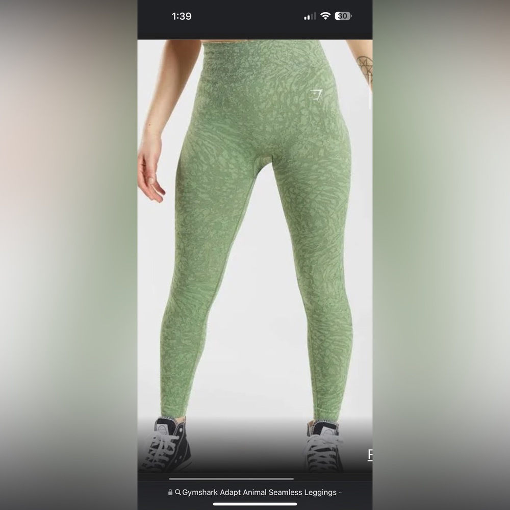 Gymshark Adapt Animal Seamless Leggings - Wild | Iguana Green
